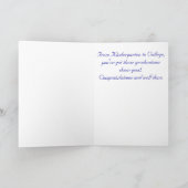 男子大卒のグリーティングカード カード (内部)