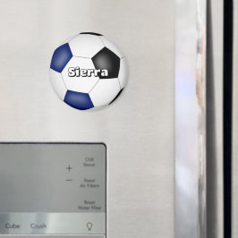 男子女子サッカーブルーブラックチームカラー マグネット