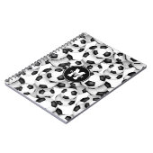 男子女子サッカーボールのパターンスポーツ ノートブック (左側)