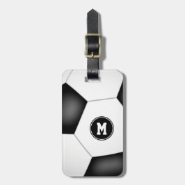男子女子サッカーモノグラムのバッグ ラゲッジタグ