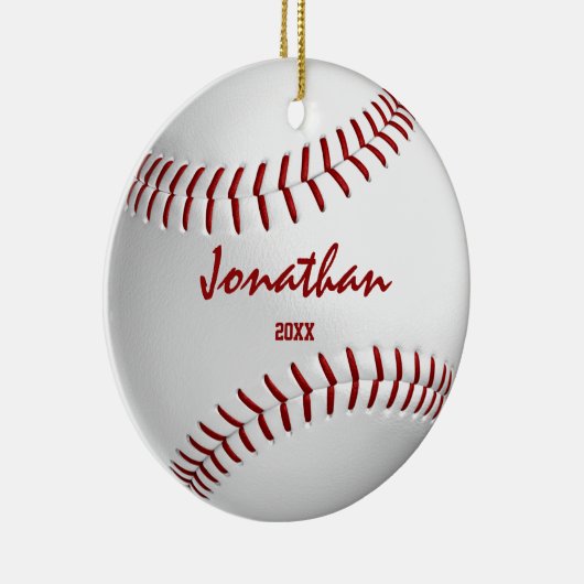 男子女子スポーツギフト野球ソフトボール セラミックオーナメント (右)