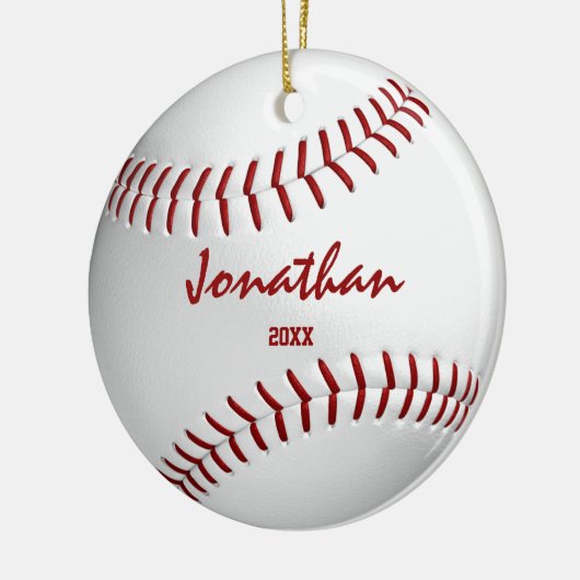 男子女子スポーツギフト野球ソフトボール セラミックオーナメント (左)