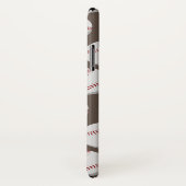 男子女子スポーツベースボールモノグラムのソフトボール Case-Mate iPhoneケース (裏面/右)