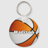 男子女子バスケットボールのオレンジチームカラー キーホルダー (裏面)