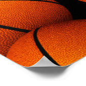 男子女子バスケットボールのバースデーパーティーへようこそ ポスター (角)