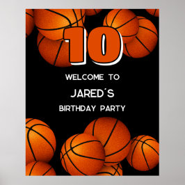 男子女子バスケットボールのバースデーパーティーへようこそ ポスター