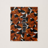 男子女子バスケットボール白黒チームカラー ジグソーパズル (縦)