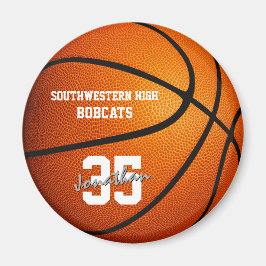 男子女子バスケパーソナライズされたース マグネット