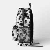 男子女子モノグラムのサッカーボール プリントバックパック (右)