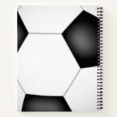 男子女子モノグラムのサッカー ノートブック (裏面)