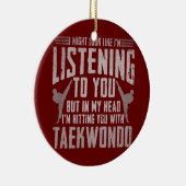 男子女子大人向けテコンドギフトTKD セラミックオーナメント (右)