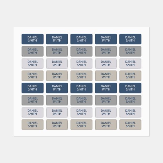 男子学校保育園名 ラベル (シート)