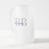 男子学生の社交クラブのカスタムのマグ フロストグラスビールジョッキ (正面左)