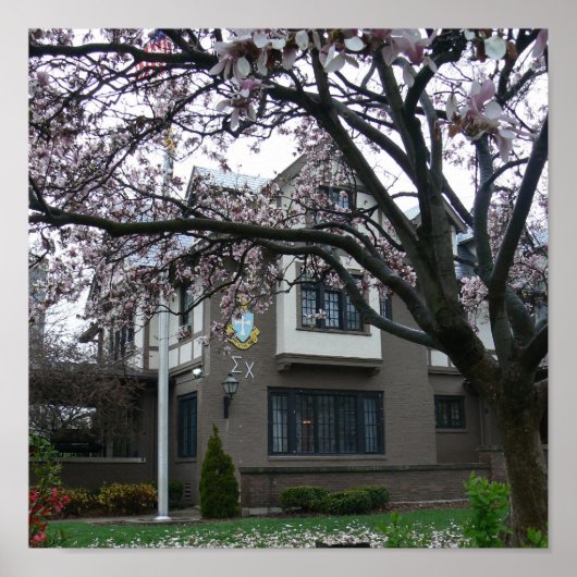 男子学生の社交クラブハウスプリント ポスター (正面)