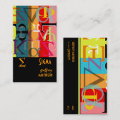 男子学生の社交クラブ/ソロティ·プロファイル·カード コーリングカード (正面/裏面)