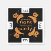 男子学生の社交クラブ/ソロリティ古代ギリシャのパーティー戦士 スタンダードカクテルナプキン (正面)