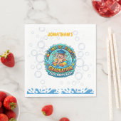 男子幼稚園卒業プールパーティー スタンダードランチョンナプキン (インサイチュ)