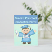 男子幼稚園/幼稚園卒業パーティー 招待状 (スタンド正面)