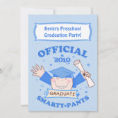男子幼稚園/幼稚園卒業パーティー 招待状 (正面)
