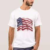 男子愛国国旗Tシャツ Tシャツ (正面)