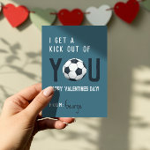 男子教室サッカーのバレンタインカード 招待状