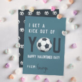 男子教室サッカーのバレンタインカード 招待状