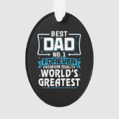 男子最高の父パパ世界一 オーナメント (裏面)