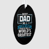 男子最高の父パパ世界一 オーナメント (正面)