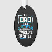 男子最高の父パパ世界一 オーナメント (正面)