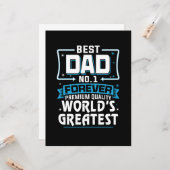 男子最高の父パパ世界一 カード (正面/裏面インサイチュ)