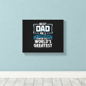 男子最高の父パパ世界一 キャンバスプリント (インサイチュ (ウッドフロア))