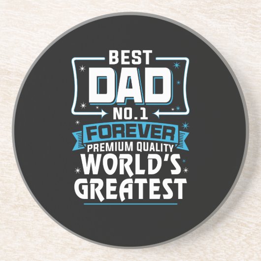 男子最高の父パパ世界一 コースター (正面)