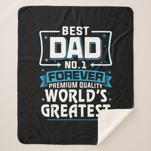 男子最高の父パパ世界一 シェルパブランケット (正面)
