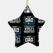 男子最高の父パパ世界一 セラミックオーナメント (右)