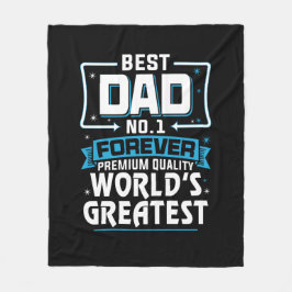 男子最高の父パパ世界一 フリースブランケット