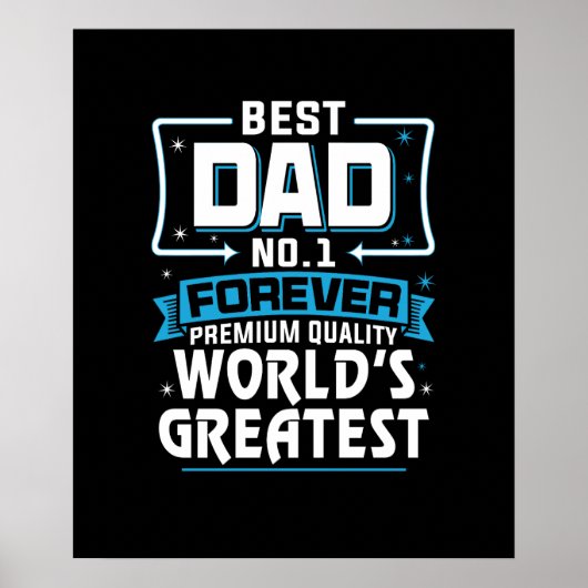 男子最高の父パパ世界一 ポスター (正面)