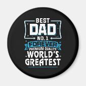 男子最高の父パパ世界一 マグネット (正面)