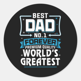 男子最高の父パパ世界一 ラウンドシール