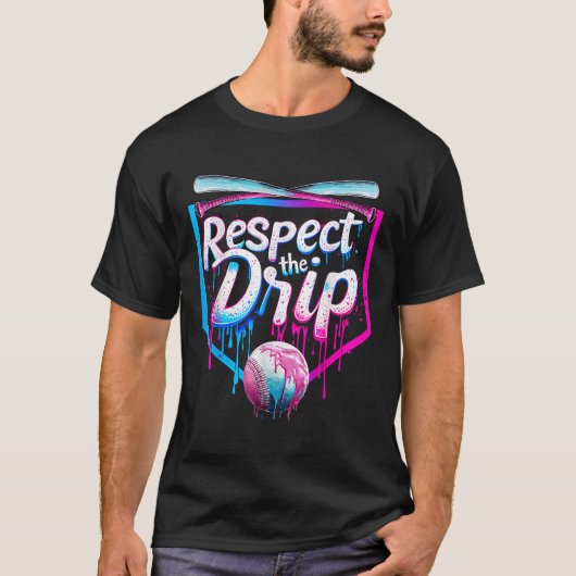 男子用アイスクリームドリップリスペクト Tシャツ (正面)