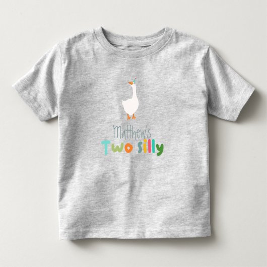 男子用ツー・シリー・グース・ファーム 2歳の誕生日 トドラーTシャツ (正面)