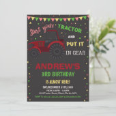 男子用農場パーティーカード 招待状 (スタンド正面)