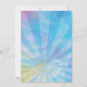 男子用青いボウリング タイダイ パーティー 招待状 (裏面)