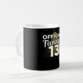 男子第13誕生日公式10代の若者 コーヒーマグカップ (正面左)