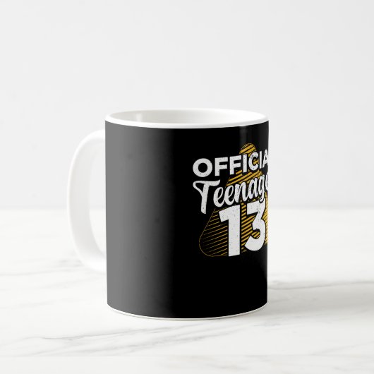 男子第13誕生日公式10代の若者 コーヒーマグカップ (正面左)