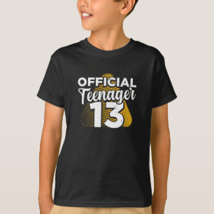 男子第13誕生日公式10代の若者 Tシャツ