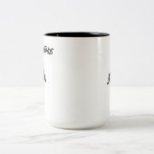 男子素晴らしの飛すごい行マグ ツートーンマグカップ (中央)