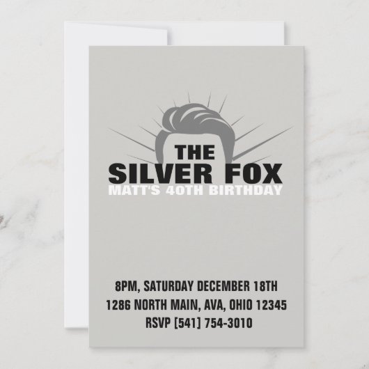 男子誕生日の招待状 招待状 (正面)