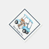 男子誕生日リタイアゴルフテーマパーティー スタンダードカクテルナプキン (角)