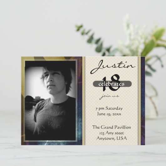 男子誕生日 招待状 (スタンド正面)