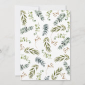 男子誕生！サファリの葉のベビーシャワー招待状 招待状 (裏面)